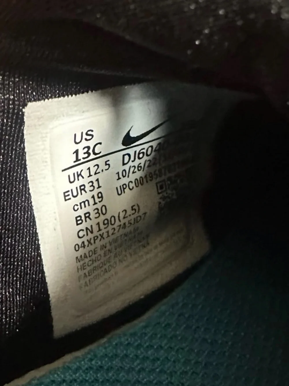 Nike Flexrunner Slip-On Shoes Kids Size 13C Black